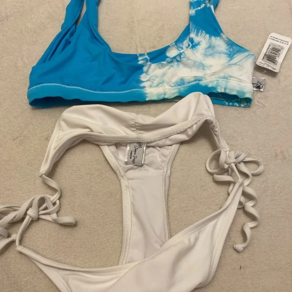 Dippin' Daisy's Crystal Blue and White Tie-Dye Bikini